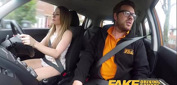  Fake Driving School Carmel Anderson ends lesson with an orgasmic climax
